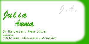 julia amma business card